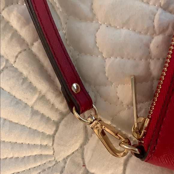 Michael Kors Red Wristlet Clutch wallet Structured Design - Picture 3 of 6
